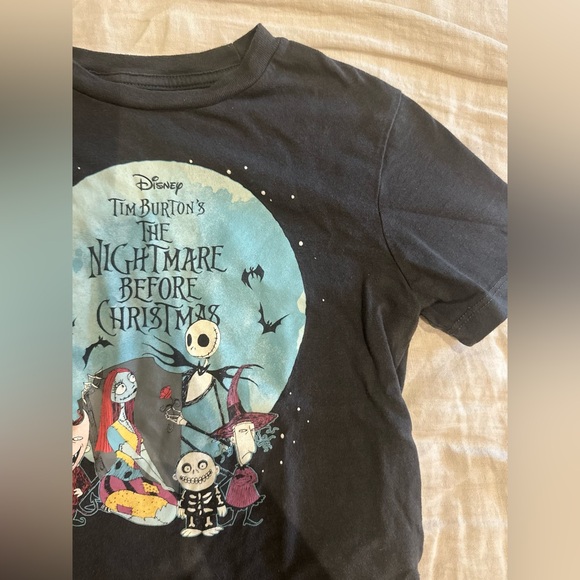 The nightmare before Christmas black t-shirts with print - Picture 4 of 5